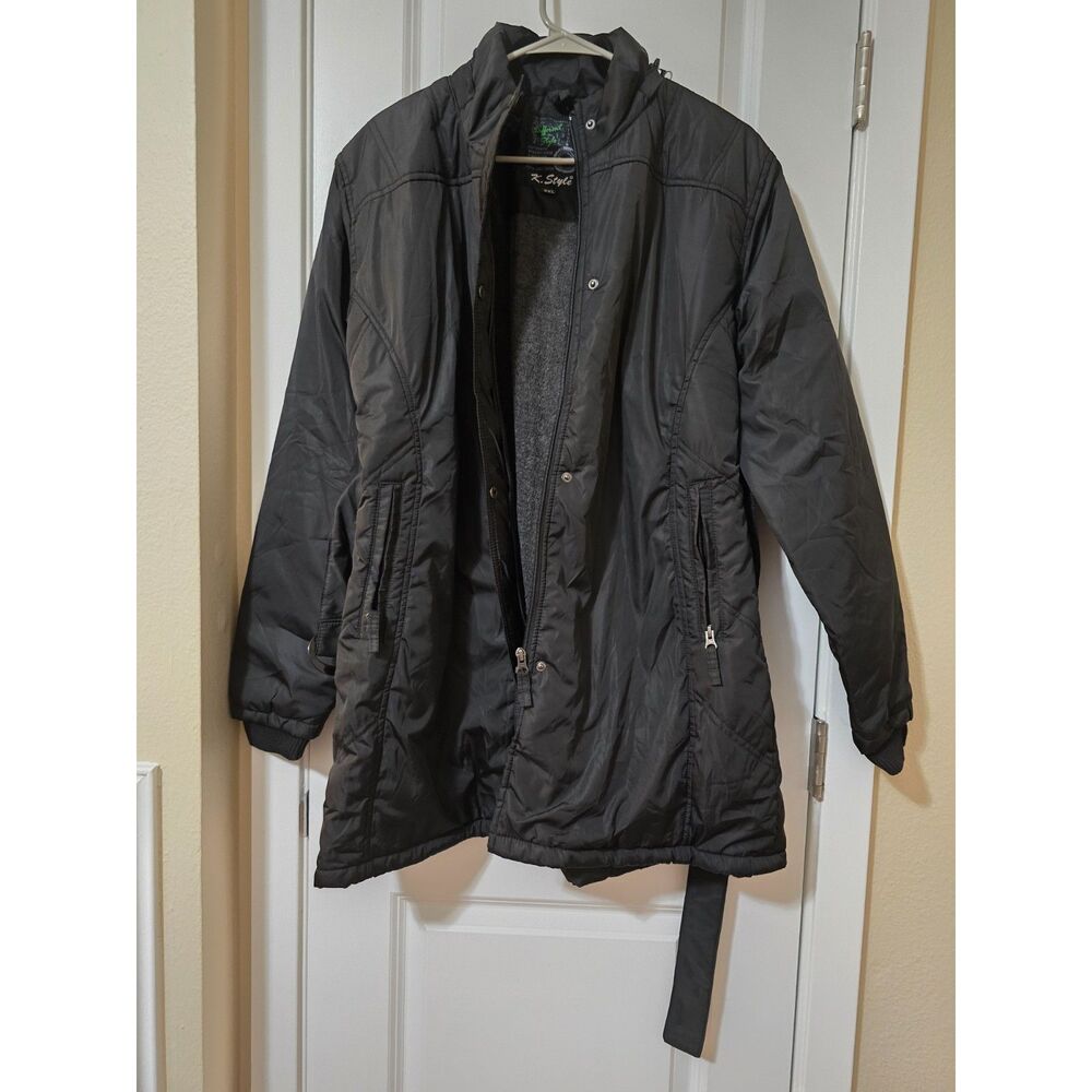 Black Hooded Puffer Parka